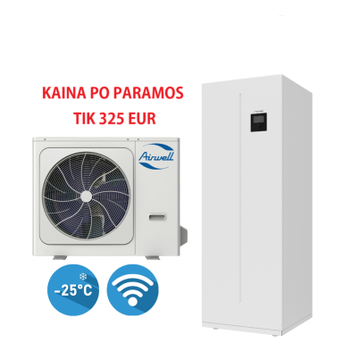 Airwell Wellea WT 8.3/8.4kW šilumos siurblys su talpa Airwell Wellea WT 8.3/8.4kW šilumos siurblys su talpa