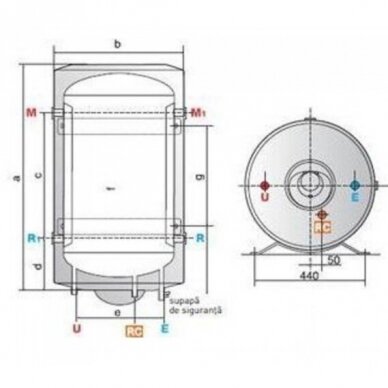 ARISTON BDR-E CDS 100L ARI kombinuotas vandens šildytuvas