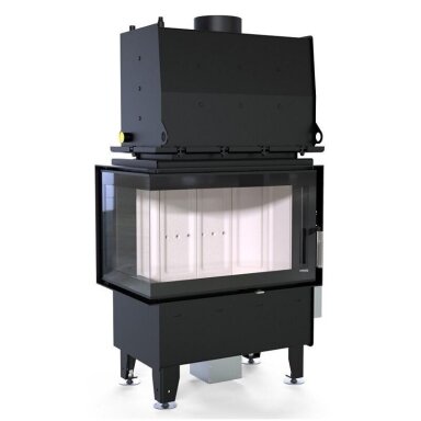 Defro Riva SM Short kampinė židinio kapsulė su šilumokaičiu, 16kW Defro Riva SM Short kampinė židinio kapsulė su šilumokaičiu, 16kW