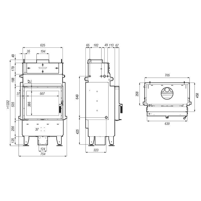 Defro Navi SM židinio kapsulė su šilumokaičiu, 14kW 1 Defro Navi SM židinio kapsulė su šilumokaičiu, 14kW 1