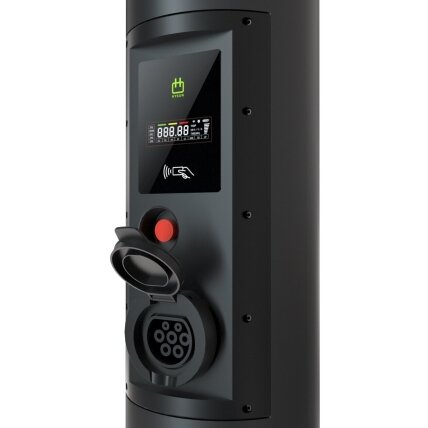 Elektromobilių krovimo stotelė EcoPillar 2x22kW su OCPP protokolu, valdymu Wi-fi 3 Elektromobilių krovimo stotelė EcoPillar 2x22kW su OCPP protokolu, valdymu Wi-fi 3