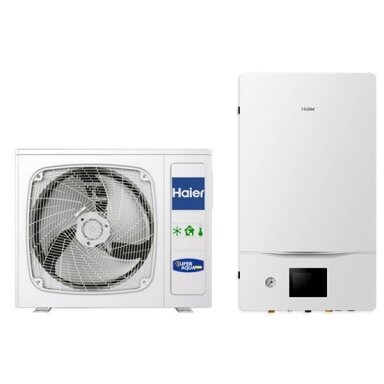 Haier AW082SNCHA / HU102WAMNA šilumos siurblys oras/vanduo 8kW Haier AW082SNCHA / HU102WAMNA šilumos siurblys oras/vanduo 8kW