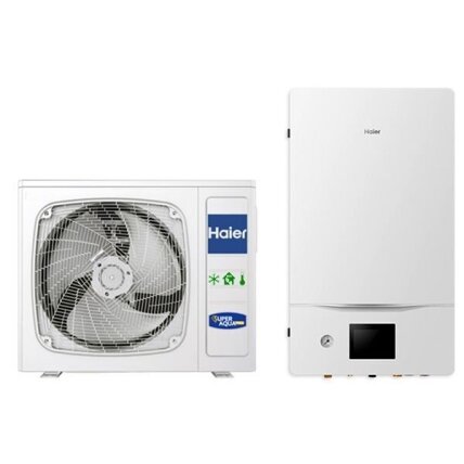 Haier AW062SSCHA / HU062WAMNA šilumos siurblys oras/vanduo 6kW Haier AW062SSCHA / HU062WAMNA šilumos siurblys oras/vanduo 6kW