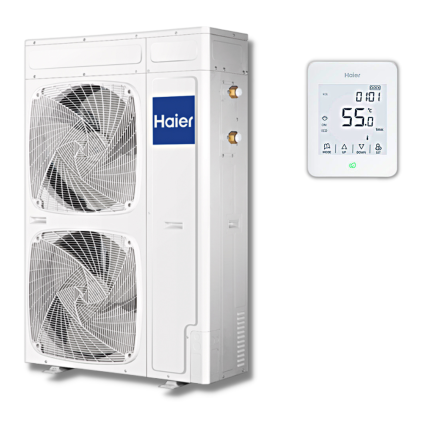 Haier šilumos siurblys oras/vanduo monoblokas AU162FYCRA(HW) su valdymo pultu 16,0kW Haier šilumos siurblys oras/vanduo monoblokas AU162FYCRA(HW) su valdymo pultu 16,0kW
