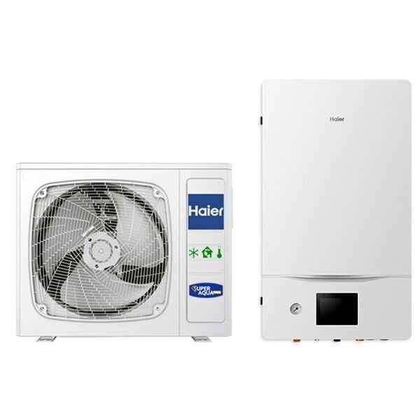 Haier AW062SSCHA / HU062WAMNA šilumos siurblys oras/vanduo 6kW Haier AW062SSCHA / HU062WAMNA šilumos siurblys oras/vanduo 6kW