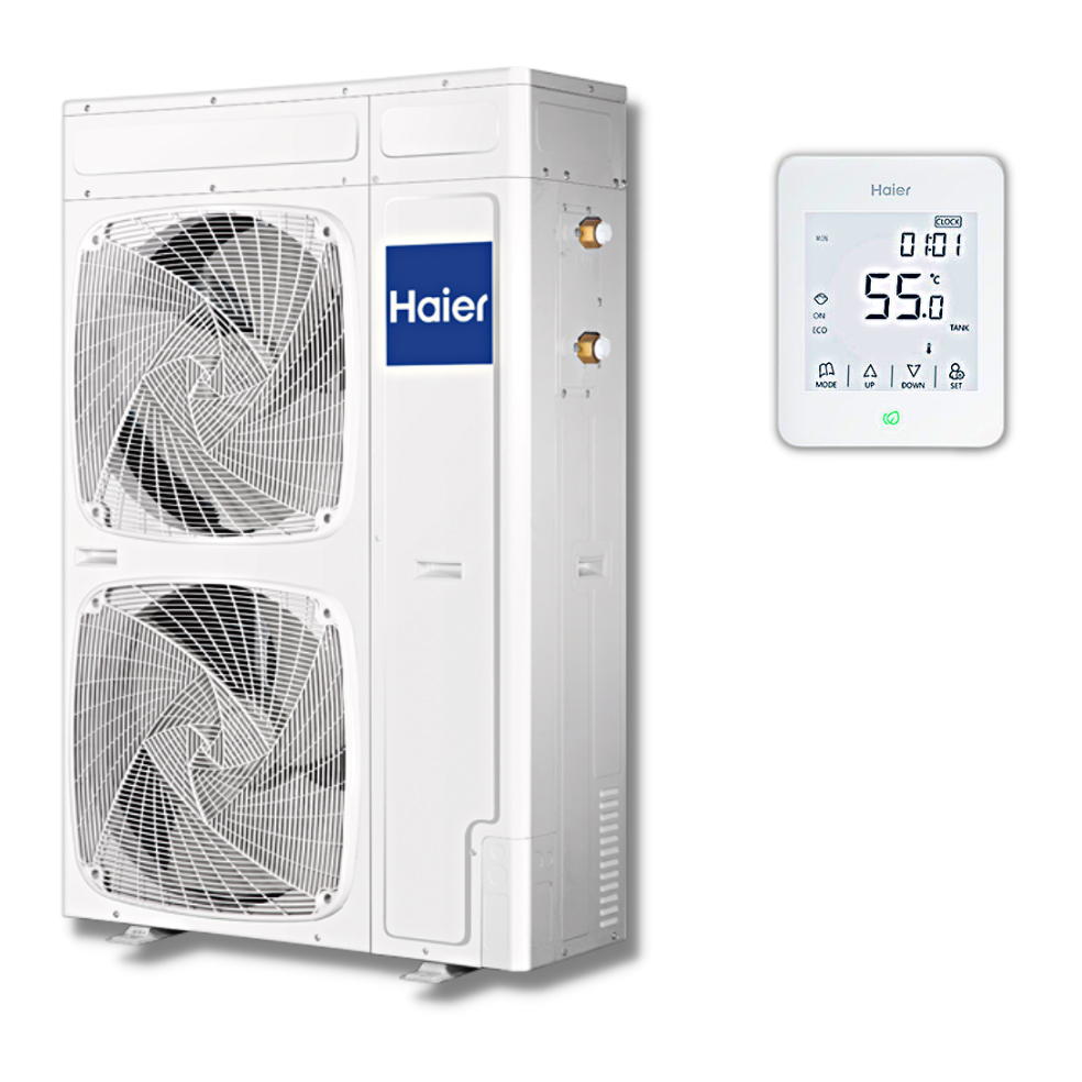 Haier šilumos siurblys oras/vanduo monoblokas AU162FYCRA(HW) su valdymo pultu 16,0kW