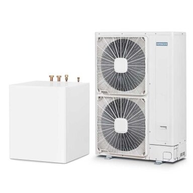 Hitachi Yutaki S80 aukštatemperatūris šilumos siurblys 11kW RWH-4.0VNFE/RAS-4WH(V)NPE Hitachi Yutaki S80 aukštatemperatūris šilumos siurblys 11kW RWH-4.0VNFE/RAS-4WH(V)NPE