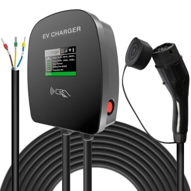 HYSUN firmos elektromobilių krovimo stotelė Wallbox 22kW su type 2 laidu, 5m ilgio, OCPP protokolu