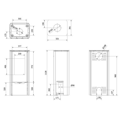 Krosnelė Kratki Enyo, 8kW 1