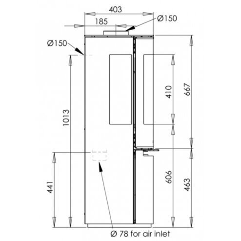 Plieninė krosnelė ADURO 22-5 Lux, 5,5kW 1 Plieninė krosnelė ADURO 22-5 Lux, 5,5kW 1