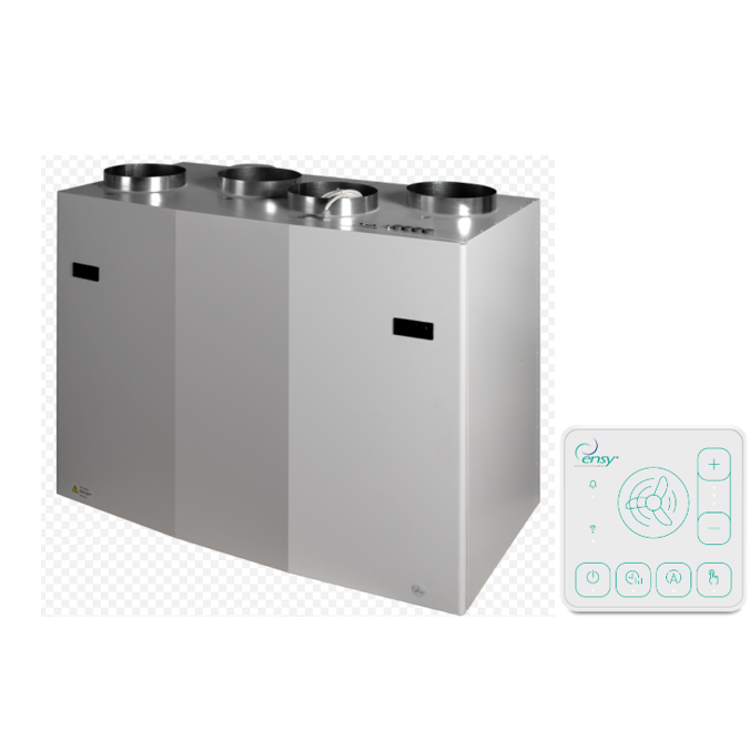 Rekuperatorius ENSY WAVE 550BV/BH1 vertikalus su Wi-Fi ir Bluetooth valdikliu