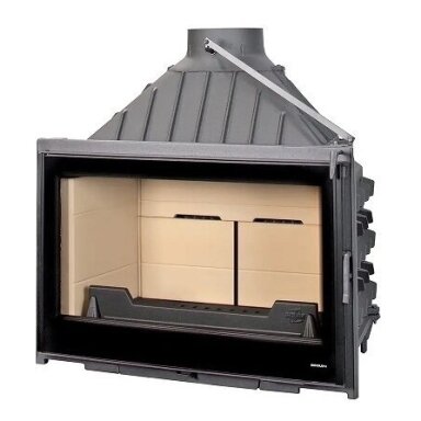Seguin židinio ugniakuras VISIO 8 Plus su dvigubu degimu ir šamotinėmis plytomis, 11kW Seguin židinio ugniakuras VISIO 8 Plus su dvigubu degimu ir šamotinėmis plytomis, 11kW
