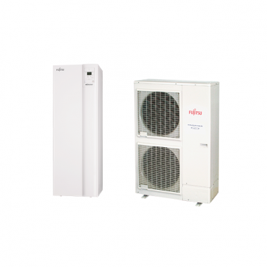 Šilumos siurblys Fujitsu High power WGYK160DG9 WOYK112LCTA 10.8/9.8kW trifazis su 190 L talpa Šilumos siurblys Fujitsu High power WGYK160DG9 WOYK112LCTA 10.8/9.8kW trifazis su 190 L talpa