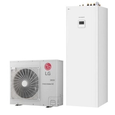 Šilumos siurblys LG Therma V HU051MR/ HN0913T su vandens šildytuvu 5,5kW Šilumos siurblys LG Therma V HU051MR/ HN0913T su vandens šildytuvu 5,5kW