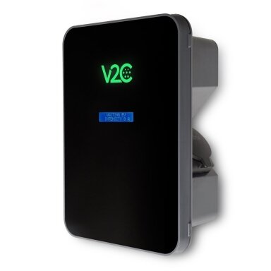 V2C Trydan elektromobilių krovimo stotelė 22kW su ekranu, 3 fazių, Type 2 kištukas, dinaminis balansavimas