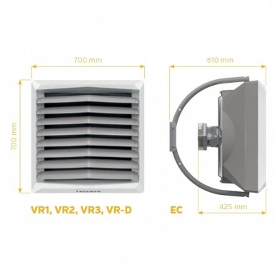 Vandeninis šildytuvas VTS Volcano VR3 EC 13-75 kW 2