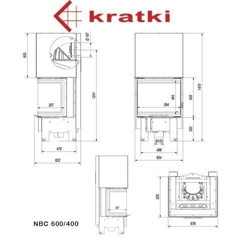 Židinio kapsulė, ugniakuras Kratki NBC/600/400 9kW 3 Židinio kapsulė, ugniakuras Kratki NBC/600/400 9kW 3